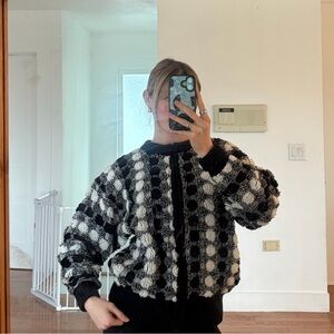 Black and White Polkadot Sweater